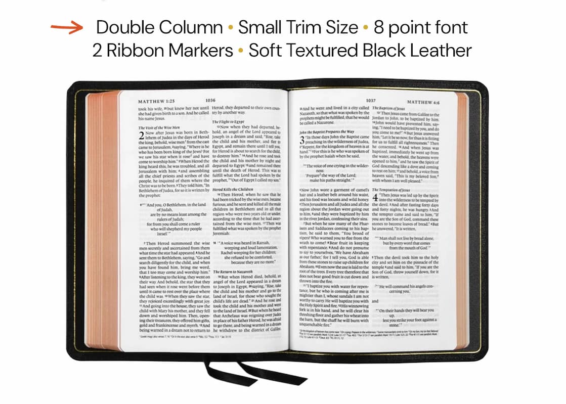 Created with the highest-quality materials, the ESV Heirloom Bible is an elegant Bible printed and bound with superior craftsmanship by Royal Jongbloed in the Netherlands. This Bible features European Bible paper, an extra smooth sewn binding, art gilding, and multiple ribbon markers. Manufactured with care and precision, the ESV Heirloom Bible is guaranteed to last a lifetime.