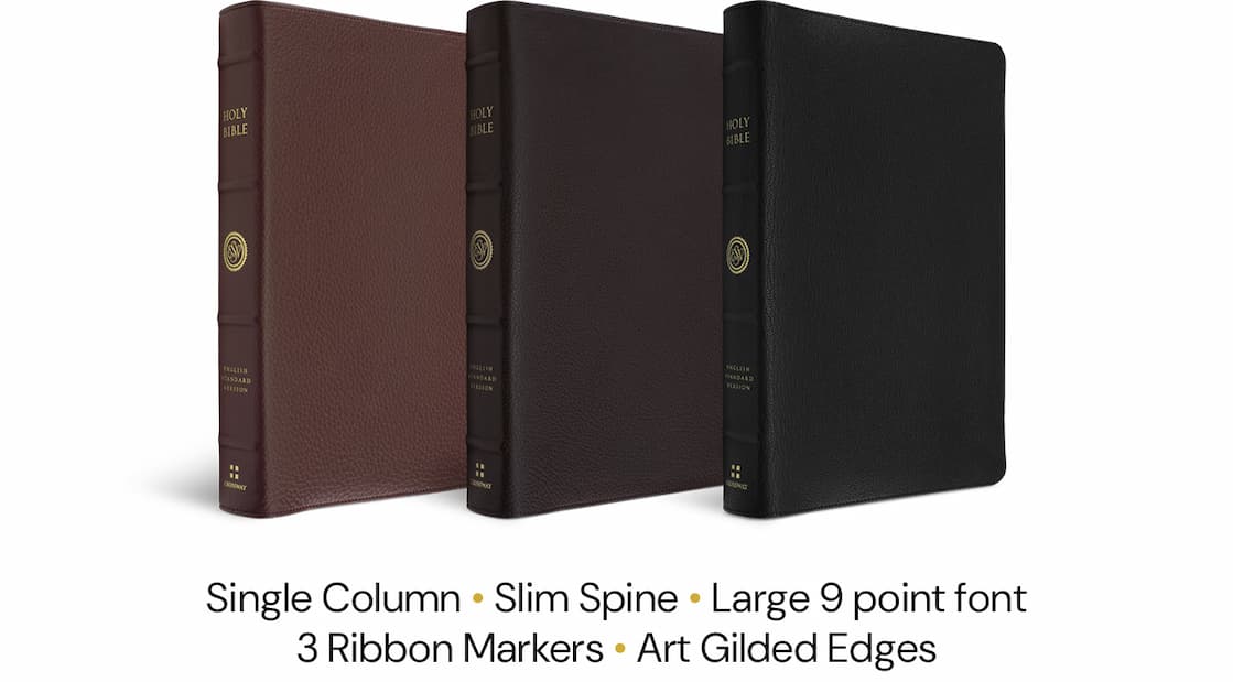 Created with the highest-quality materials, the ESV Heirloom Bible is an elegant Bible printed and bound with superior craftsmanship by Royal Jongbloed in the Netherlands. This Bible features European Bible paper, an extra smooth sewn binding, art gilding, and multiple ribbon markers.  Manufactured with care and precision, the ESV Heirloom Bible is guaranteed to last a lifetime.