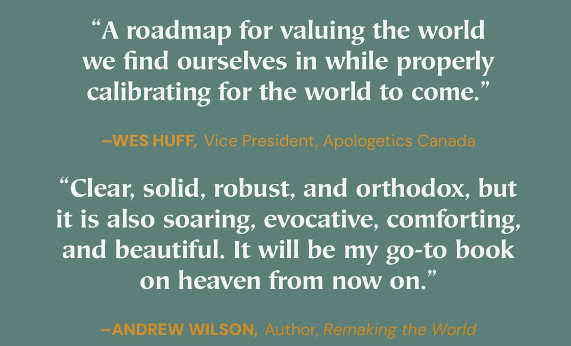 What Will Heaven Actually Be Like?  Amid the hurry and distractions of this life, we’re only dimly aware of the celestial bliss just around the next bend in the road. In Finally Home, Dane Ortlund plunges into the Word of God and the wisdom of the saints to help us rightly think about heaven, and to draw strength from meditating on our coming future. This book is a timely invitation to lift our focus from the turmoil of our broken world to the wondrous surprises of our eternal home, where the Lord Jesus Christ himself will wipe away every tear from our eyes.