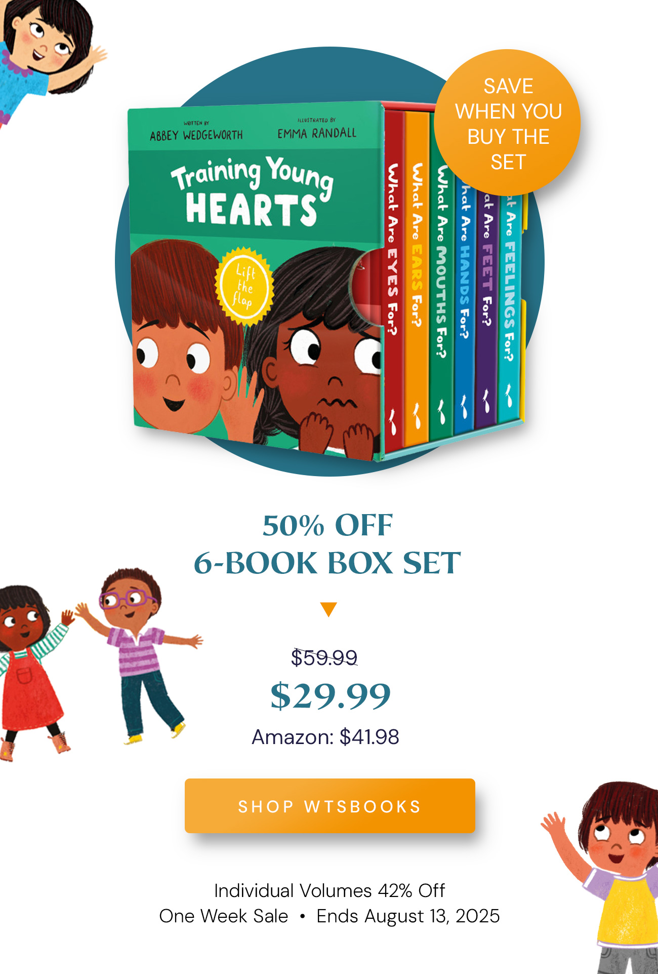 This collection of fun lift-the-flap board books for small children addresses the attitudes of the heart that underpin behavior and explains how the gospel of grace enables us to change. These helpful and engaging training tools will help you not only to guide your kids in positive behavior but also teach them about God's amazing grace! The beautiful box set contains... What Are Hands For? What Are Mouths For? What Are Feet For? What Are Eyes For? What Are Ears For? What Are Feelings For? A guide for parents is also included to help them think through how to refer back to these resources when specific behaviors need both to be corrected and to be connected to forgiveness, grace and growth. Gift this colorful, eye-catching and practical box set at baby showers, child dedications and first birthday parties, or get it for your own children's bookshelf.