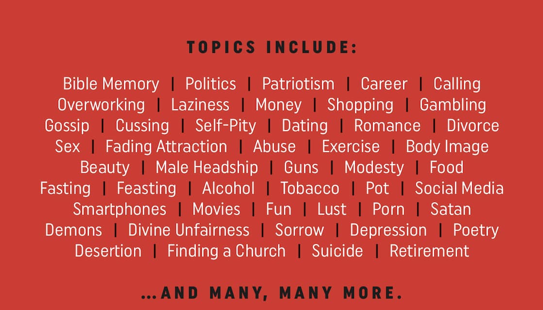 John Piper's Answers to Hundreds of Questions about Ethics, Theology, the Bible, and More  Navigating the Christian life in a secular world will inevitably stir questions in the lives of thoughtful believers. Motivated by the need for sound biblical advice, Ask Pastor John was formed, a podcast featuring pastor-theologian and bestselling author John Piper's answers to audience-proposed questions about life's toughest topics. Podcast episodes have been played over 230 million times and have become a staple in the lives of Christians around the world.  In this unique book, Ask Pastor John host Tony Reinke summarizes and organizes ten years of their most insightful and popular episodes into accessible, thematic sections. Readers will be able to quickly and systematically access Piper's insights on hundreds of topics including Bible reading, dating, social media, mental health, and more. We discover afresh how asking good questions strengthens faith and grows our understanding of God's word.