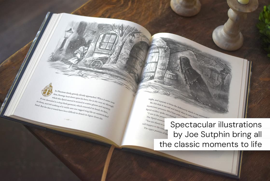 Enjoy Charles Dickens' beloved masterpiece, freshly imagined within an enchanting woodland realm. In 1843, Charles Dickens penned a story--a classic Christmas tale full of ghosts and the endearing humbug Ebenezer Scrooge. That story--which has captivated readers for over 150 years--is now accompanied by the delightful illustrations of Joe Sutphin. With charming woodland characters and settings that families will adore, readers will be transformed by A Little Christmas Carol. A tale of greed, regret, loneliness, reflection, compassion, hope, and a joyfully changed life, this beautifully illustrated edition will enliven the timeless classic for readers young and old. For the perfect family read-aloud, make A Little Christmas Carol a part of your family's Christmas tradition. This new edition makes a wonderful gift. It is good to be children sometimes, and never better than at Christmas, when its mighty Founder was a child himself. --Charles Dickens