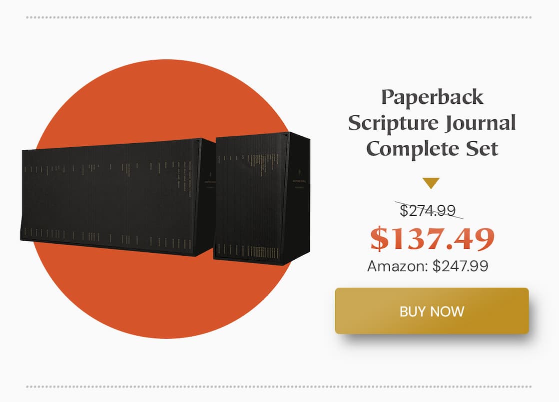 Capture and preserve your personal study notes with the ESV Scripture Journals. Each of the 45 volumes contains the complete ESV text with wide, lined margins and blank pages for notes, prayers, and reflections. Printed on premium paper and available in a variety of beautifully designed editions, these journals are perfect for recording sermon insights, memorization work, or a lifetime of study. Over time, your set will become a personalized, verse-by-verse commentary to deepen your love for and understanding of God’s Word.