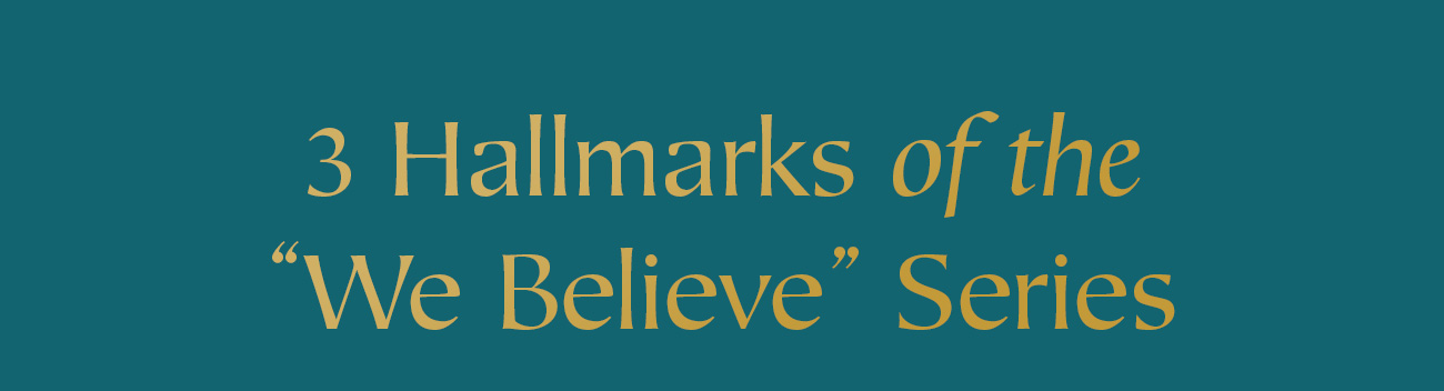 We Believe is a series of eight studies of the primary doctrines of the Christian faith as confessed in the Nicene Creed and received in the Reformed tradition. The series marks the 1700th anniversary of the Council of Nicaea (ad 325) by re-affirming and advancing the Church’s confession. The title of our series is drawn from the first words of the Creed—the single Greek verb Πιστεύομεν—which introduces what has become the classic confession of the Christian Faith. Since the Church’s confession neither began at Nicaea, nor ended with its creed, We Believe examines the biblical foundations of the Church’s faith, traces its development (especially in the Reformed tradition), and applies its truths to the worship, life, and mission of the Church today. Since true theology begins in prayer and worship of the God who has revealed himself, each volume opens with a theme prayer, shaped by Scripture and the Church’s confession. Further, since even the deepest truths of the faith need to be simply expounded so they can be clearly grasped and faithfully lived, each volume closes with a series of theses, which summarize the doctrine covered in the book. We Believe provides a comprehensive and integrated biblical, theological, and missional treatment of the major doctrines of the Christian faith.