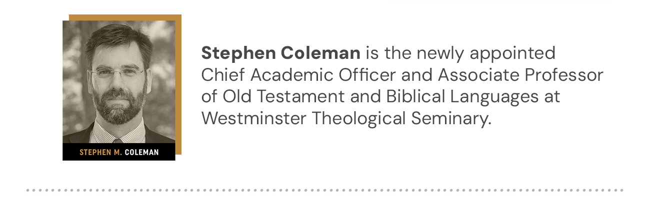 As a ministry of Westminster Theological Seminary, we're especially grateful for faculty who don't keep their scholarship confined to the classroom. These pastor-scholars labor to serve Christ's church, translating years of careful study into books that equip pastors, strengthen believers, and proclaim the whole counsel of God. We're proud to share their work with the global church.