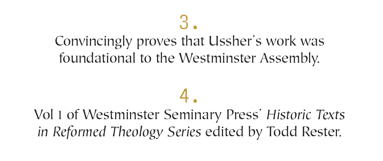 James Ussher was a highly prolific titan of publication in the seventeenth century, and his writings earned the esteem of many in the Reformed churches. Still, a mountain of his unpublished manuscripts remains in the archives, ripe for investigation and full of just as much insight as his published works. This volume collects three of Ussher’s most significant unpublished manuscripts, each covering the major topics of theology. With introduction and explanatory apparatus by Harrison Perkins, these documents are available for the first time in print and in translation, shedding fresh light on Ussher’s contribution to the Reformed tradition.