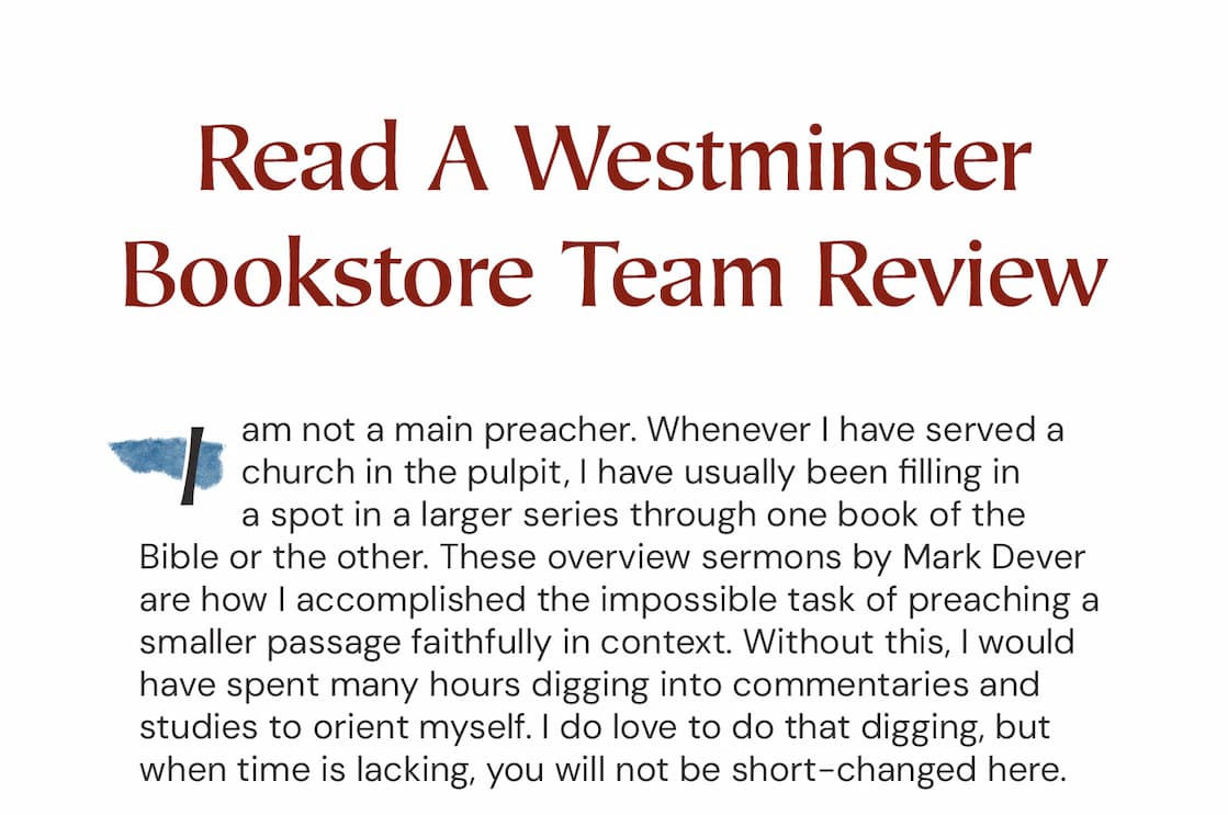 Together, these two volumes offer a sweeping overview of the entire Bible, showing how God’s promises unfold from Genesis to Revelation.  In The Message of the Old Testament, Mark Dever helps readers see the big picture of God’s majestic plan revealed through the Law, Prophets, and Writings. Beneath the Old Testament’s sometimes obscure surface lies a glorious story of God’s steadfast love and promises to his people—promises that find their fulfillment in Christ.  In The Message of the New Testament, Dever demonstrates how those promises come to completion in Jesus, the deliverer who restores fellowship with God and brings hope to the world. Surveying each New Testament book in light of the Old, he traces the story of promises kept and hope fulfilled.  Drawn from sermons in Dever’s early ministry at Capitol Hill Baptist Church, these volumes combine theological depth with clarity, making them valuable resources for pastors and laypeople alike. Concise, accurate, and rooted in Scripture, they help readers grasp the unity of God’s Word and the wonder of his promises.