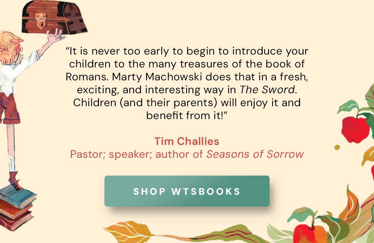 Following the format of his popular storybook studies, Machowski weaves a Bible study of the book of Romans with a fictional story. The Sword shares the story of Katana and Brant who find a wooden sword and ancient journal belonging to Magnus, a one-time gladiator who became a guard who watched over the apostle Paul while he was under house arrest. Their discovery leads the siblings on a quest to reveal the mystery of the swords by studying Magnus's journal. The Bible study portion of The Sword is presented as the study notes of Magnus. It was through his study of the gospel from Paul's letter to the Romans that Magnus received the Sword of the Spirit, the Word of God. Readers will learn alongside Katana and Brant the bad news of our sin and the good news that rescues us through the cross of Christ.