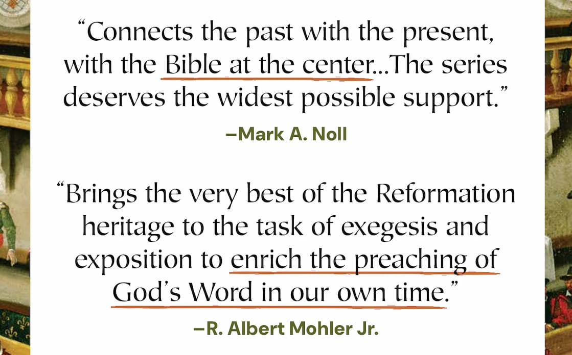The Reformation Commentary on Scripture follows an ancient practice of biblical commentary, in which the scriptural texts are explained by passages collected from the interpretations of the church.