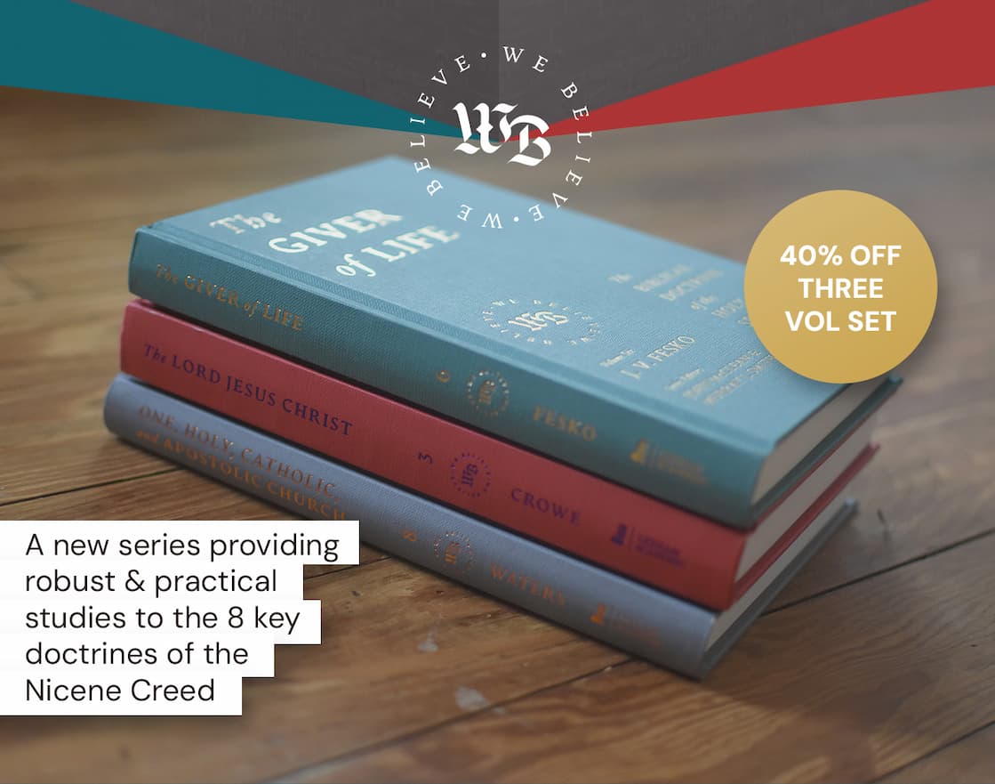 We Believe is a series of eight studies of the primary doctrines of the Christian faith as confessed in the Nicene Creed and received in the Reformed tradition. The series marks the 1700th anniversary of the Council of Nicaea (ad 325) by re-affirming and advancing the Church’s confession. The title of our series is drawn from the first words of the Creed—the single Greek verb Πιστεύομεν—which introduces what has become the classic confession of the Christian Faith. Since the Church’s confession neither began at Nicaea, nor ended with its creed, We Believe examines the biblical foundations of the Church’s faith, traces its development (especially in the Reformed tradition), and applies its truths to the worship, life, and mission of the Church today. Since true theology begins in prayer and worship of the God who has revealed himself, each volume opens with a theme prayer, shaped by Scripture and the Church’s confession. Further, since even the deepest truths of the faith need to be simply expounded so they can be clearly grasped and faithfully lived, each volume closes with a series of theses, which summarize the doctrine covered in the book. We Believe provides a comprehensive and integrated biblical, theological, and missional treatment of the major doctrines of the Christian faith.