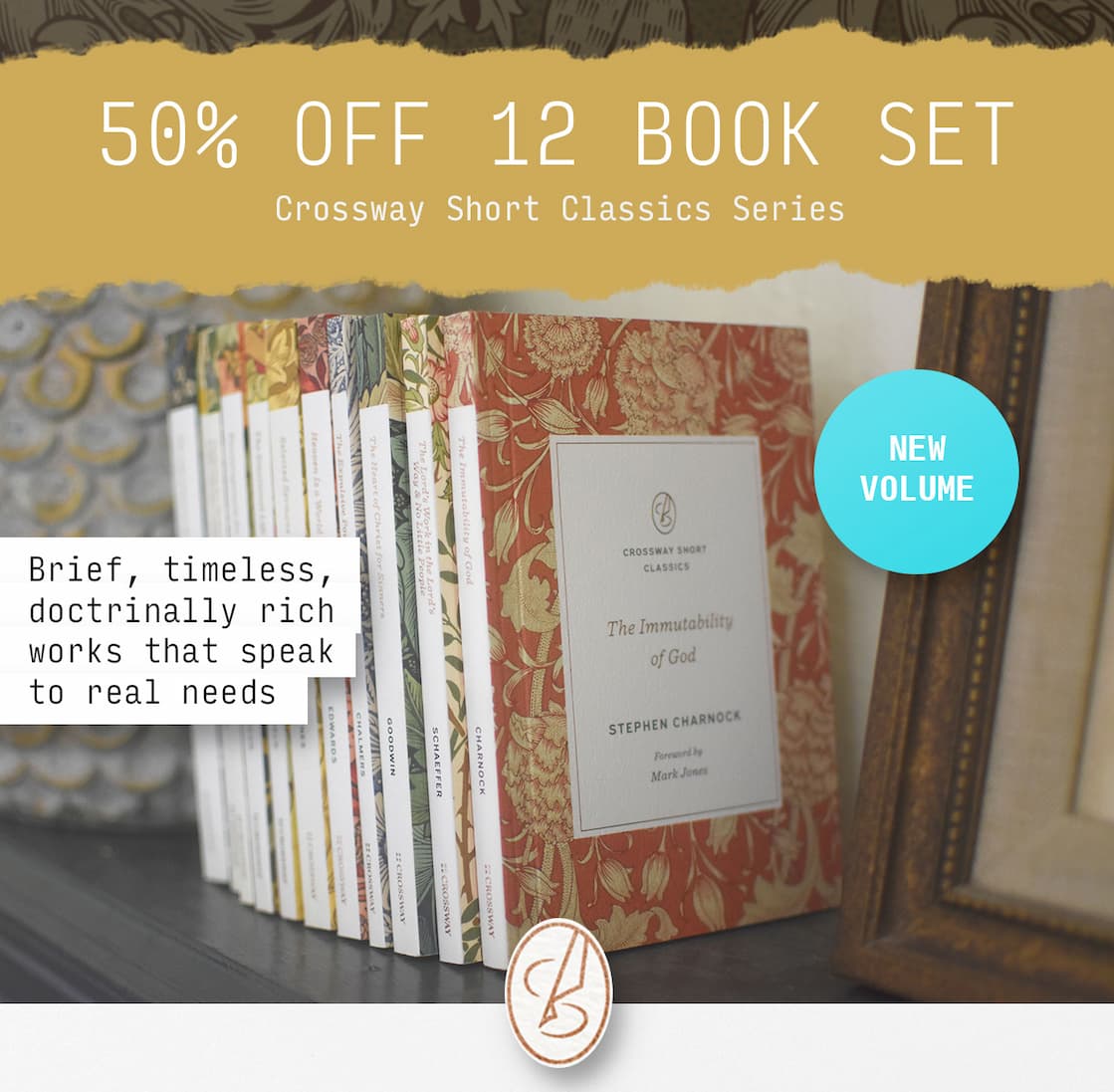 Crossway Short Classics 12-volume set featuring timeless Christian books in one complete library, perfect for gifting or expanding your reading.