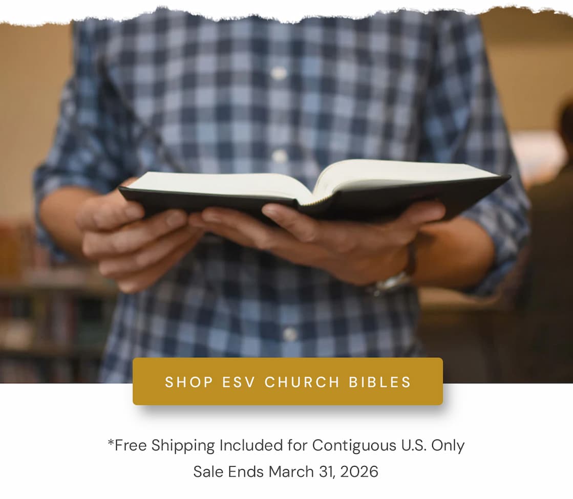 Churches want every person who walks through their doors to encounter God’s Word—but providing quality Bibles for worship services and outreach can quickly become expensive.  The ESV Church Bible offers a simple solution. Designed specifically for congregational use, it combines a durable cover with an affordable price, making it easy for churches to keep Bibles in the pews, welcome visitors with a thoughtful gift, or distribute Scripture widely in their community.  Equip your church with reliable, readable copies of God’s Word so that every service, every guest, and every ministry moment points people back to the Bible.