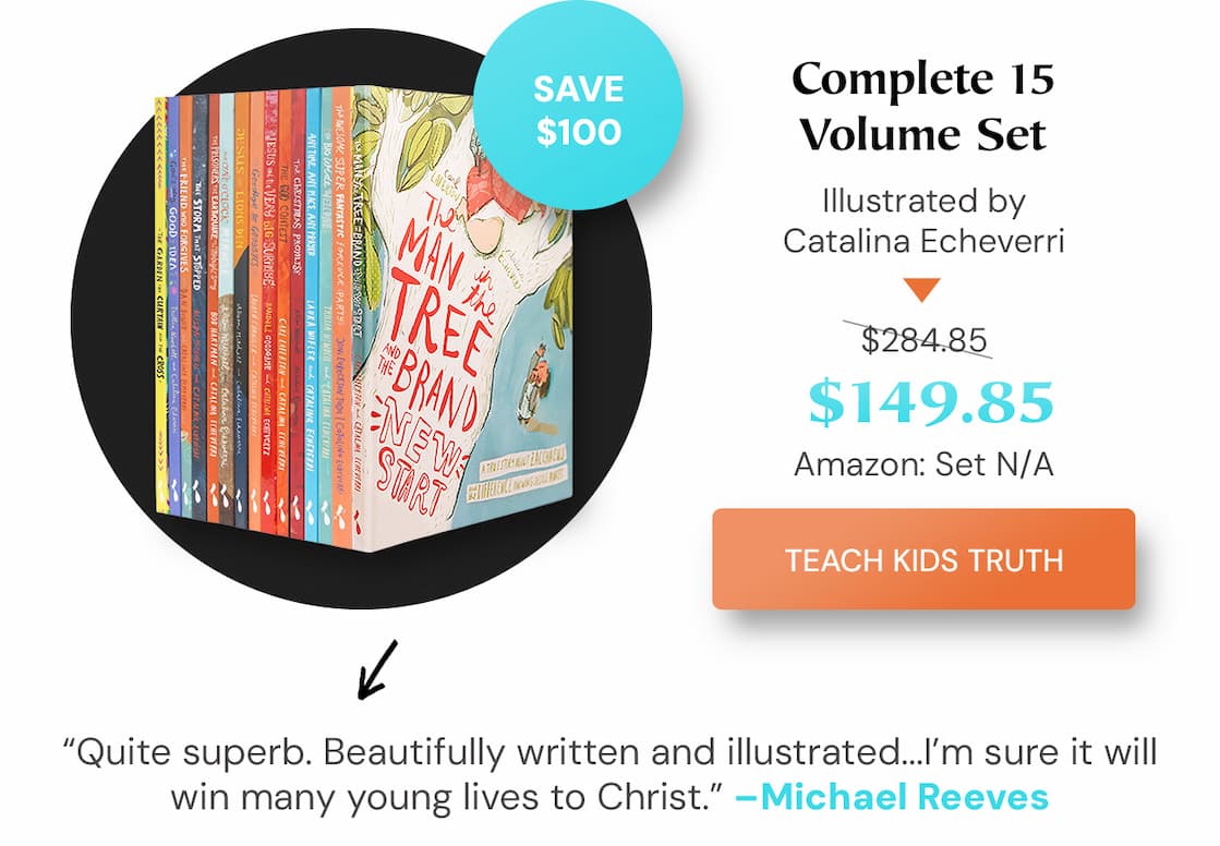 Good Book Company’s Tales That Tell the Truth series is quickly becoming one of our most highly rated collections for teaching children about the wonderful works of God from the stories found in His word. It is not hyperbole to warn that the storytelling may bring a tear to your eye as you read aloud Gospel truths to your children. And Catalina Echeverri’s marvelously expressive illustrations are guaranteed to bring a smile to your face and more often than not, a chuckle.
