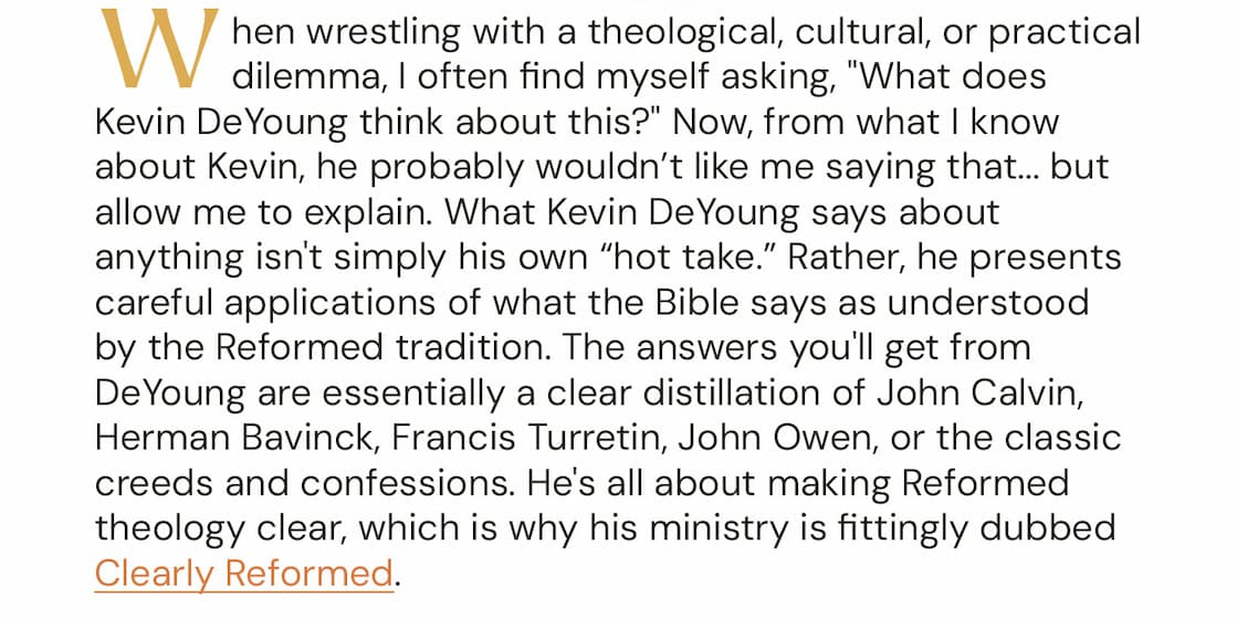 In an age of confusion and complication, we believe one of the great needs in our day is for clarity. People all over the world need Bible truths and sound theology presented clearly and applied carefully—to their lives and to the problems of our day.