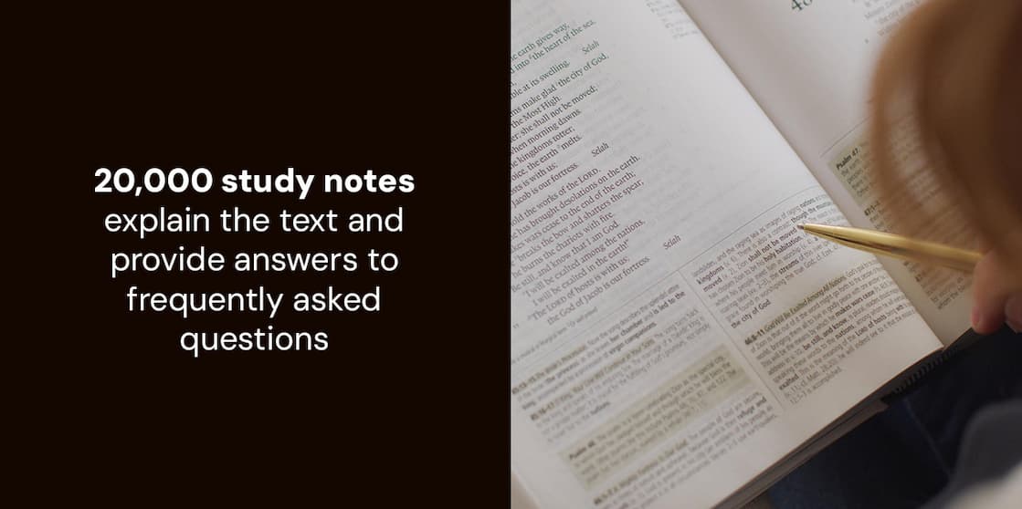 The ESV Study Bible was designed to help you understand the Bible in a deeper way. Created by a diverse team of 95 leading Bible scholars and teachers--from 9 countries, nearly 20 denominations, and 50 seminaries, colleges, and universities--the ESV Study Bible features a wide array of study tools, making it a valuable resource for serious readers, students, and teachers of God's Word.