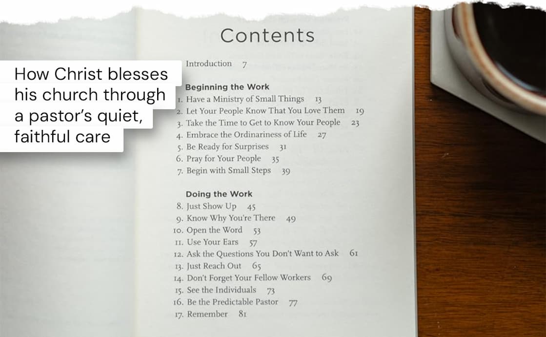 Christ can do a lot with a little—and he loves to bless his church through a pastor’s small acts of care. In thirty chapters, Reuben Bredenhof explores seemingly minor ministry activities and attitudes that can make a great impact on a flock. Celebrate God’s power at work through quiet, predictable faithfulness.