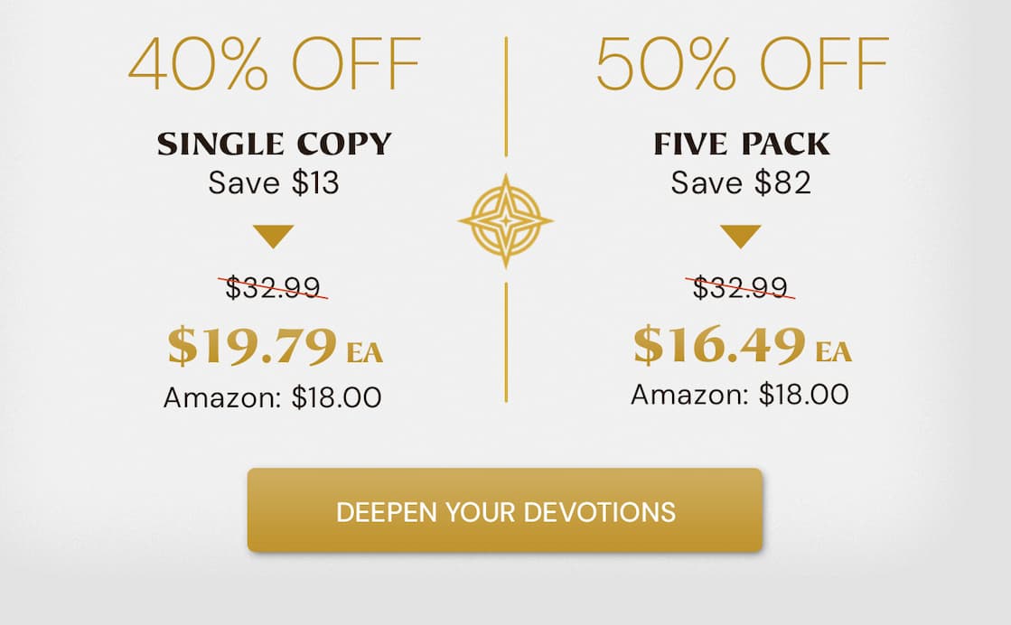 Enrich your rhythm of worship and deepen your journey through the church year with this elegant set of three liturgical devotionals. Each volume offers a rich structure of Scripture readings, historic prayers, hymns, creeds, and guided reflection, designed for daily use, family devotion, or personal meditation. Whether you are moving through ordinary time, preparing for God’s coming, or meditating on Christ’s passion and resurrection, these resources help you build a life shaped by the gospel. Thoughtfully composed and beautifully bound, this set invites you to view the calendar as sacred, to keep Christ at the center of every season, and to cultivate a steady heart of worship all year long.