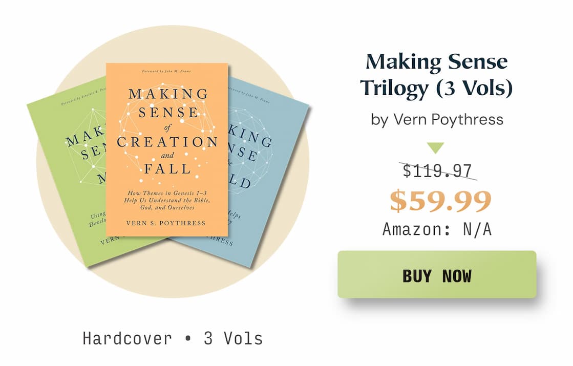 A Biblical Framework for Understanding God, Humanity, and the World  Build a strong theological foundation with this three-volume series from Vern Poythress. Beginning with the Trinity, continuing through the nature of humanity, and culminating in the foundational themes of Genesis 1–3, these books demonstrate how Scripture provides a coherent and compelling framework for understanding reality.  Written with clarity and pastoral warmth, Poythress helps readers connect core Christian doctrines to everyday questions about the world, human identity, and God's purposes in creation. Whether you're new to theology or looking to deepen your understanding, these accessible volumes show how the Bible's grand story shapes every aspect of life.