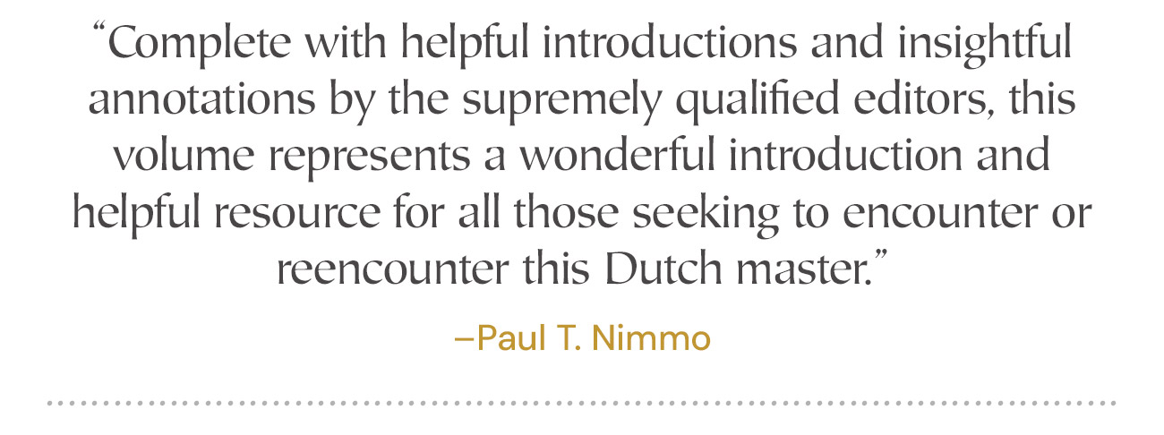The Dutch Masters collection gathers the most important works from the theologians of the Dutch Reformed tradition; scholars whose intellectual rigor and confessional faithfulness have shaped Reformed theology for generations. These are not merely historical curiosities.They are living resources, increasingly recognized as essential reading for pastors, scholars, and serious students of theology who want to think and minister from the depths of the Reformed tradition.