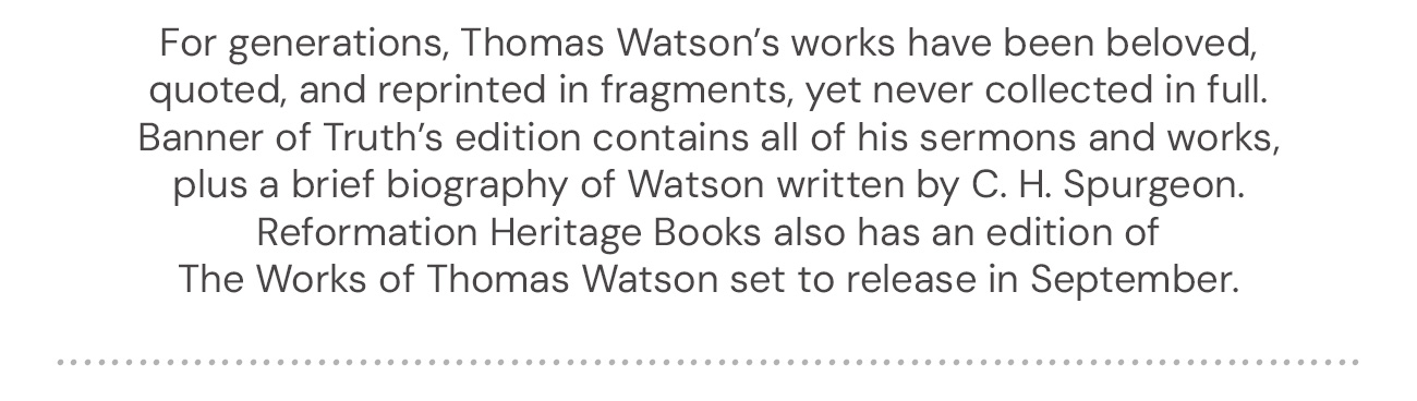 Summer '26 new and noteworthy books from: Duguid, Piper, Schreiner, Crowe, Perkins, Ash, Rutherford, and Watson