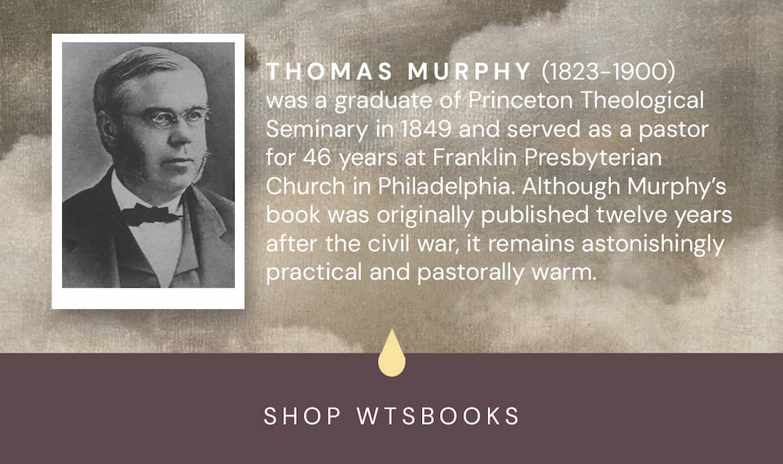 Whether newly ordained or nearly retired, every pastor will benefit from the wise counsel of this book. Based in part on his experience as a pastor for over twenty-five years, and in part from his notes from ArchibaldAlexander’s Princeton Seminary class on pastoral ministry, Thomas Murphy sets forth the duties of the pastor in expansive and practical detail. Though written twelve years after the end of the US Civil War, this work remains relevant. The chapters on the pastor in his closet and the pastor in his study are alone worth the price of the book.