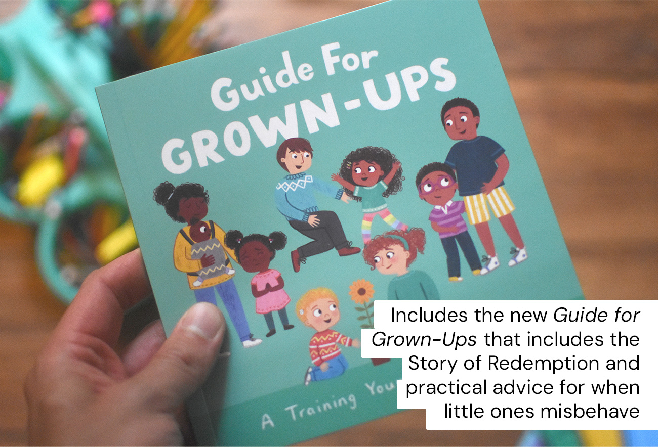 This collection of fun lift-the-flap board books for small children addresses the attitudes of the heart that underpin behavior and explains how the gospel of grace enables us to change. These helpful and engaging training tools will help you not only to guide your kids in positive behavior but also teach them about God's amazing grace! The beautiful box set contains... What Are Hands For? What Are Mouths For? What Are Feet For? What Are Eyes For? What Are Ears For? What Are Feelings For? A guide for parents is also included to help them think through how to refer back to these resources when specific behaviors need both to be corrected and to be connected to forgiveness, grace and growth. Gift this colorful, eye-catching and practical box set at baby showers, child dedications and first birthday parties, or get it for your own children's bookshelf.