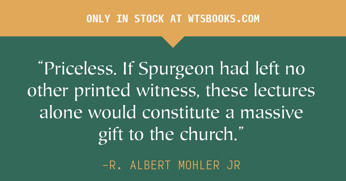 A warm, conversational approach to kindling the hearts of young ministers toward preaching and shepherding. Spurgeon’s topics ranged from choosing a text, to posture while preaching, to where to find illustrations. Self-depreciating and often comic, these intimate lectures bear the marks of a faithful heart and intelligent mind bent on teaching the same characteristics to his successors.