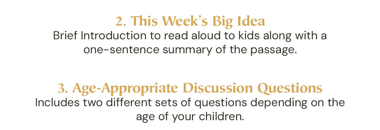 Lead Your Family Through the Gospel of Mark  If you are like most parents, you may struggle to find the time to read the Bible for yourself, much less the time to instruct and train your children. That's exactly why Michael and Melissa Kruger wrote The Good News Family Devotional.