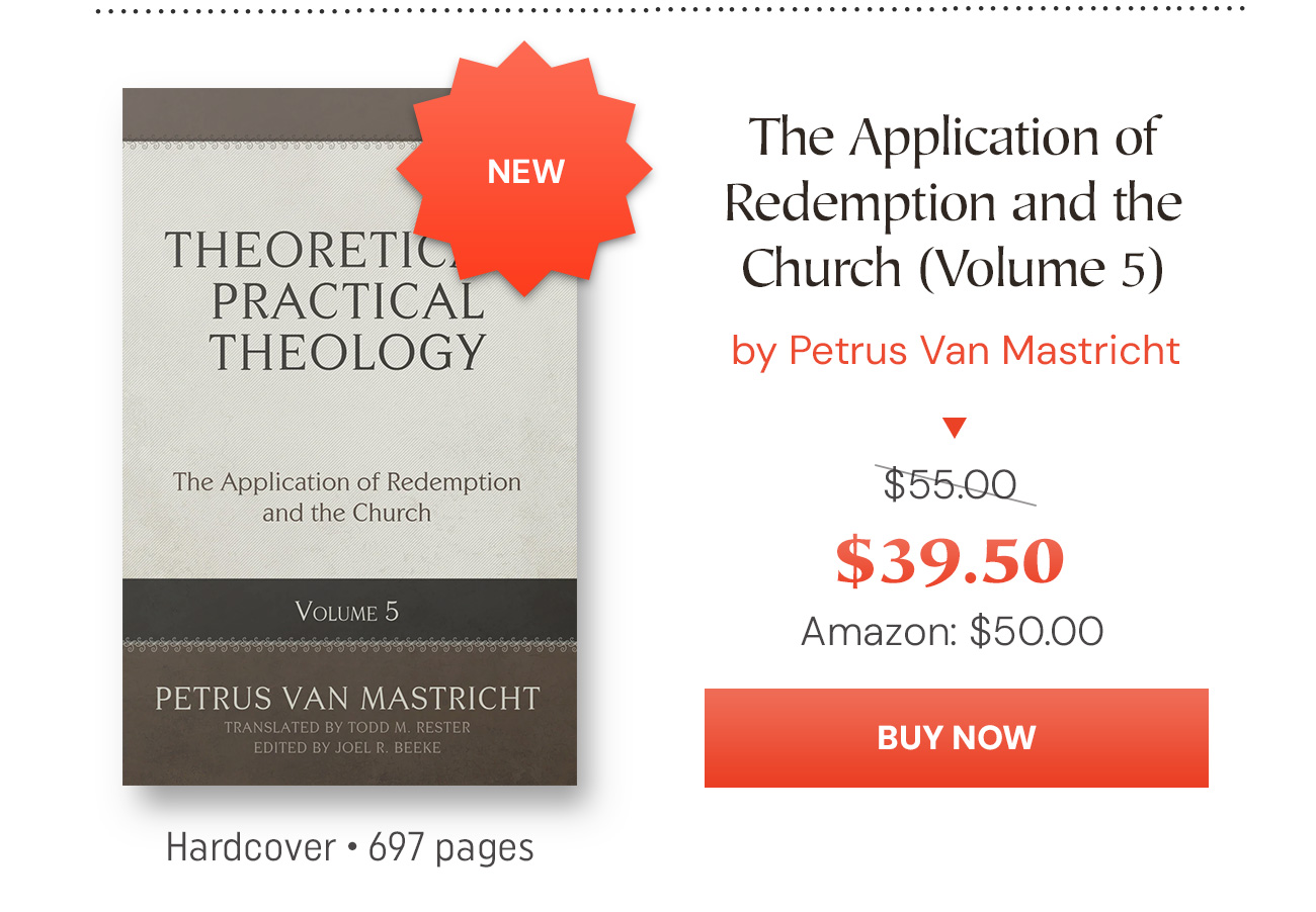 "Mastricht’s work was published originally in 1698-99 in Latin and represented a theological system still committed to, for example, Scripture as the foundational and final authority, the classic Trinitarian and Christological formulae of Western Christianity, the Reformed confessions and covenant theology, and a vibrant emphasis on practical preaching." - Todd Rester