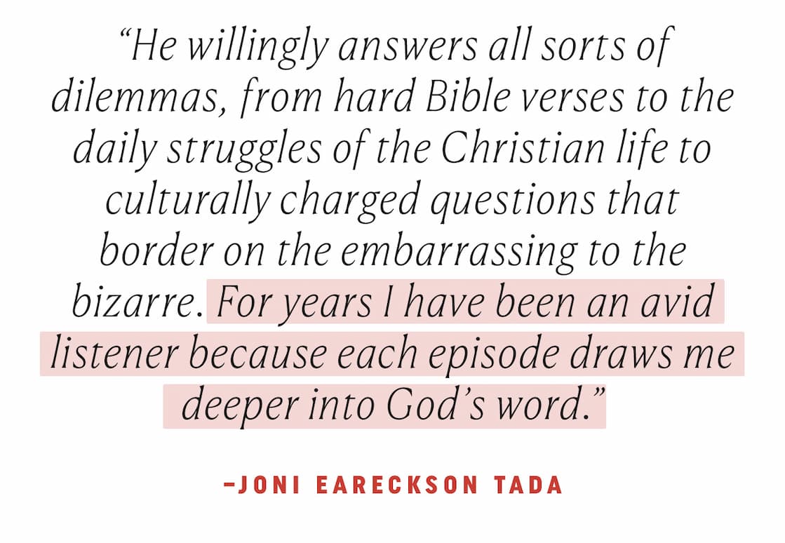 John Piper's Answers to Hundreds of Questions about Ethics, Theology, the Bible, and More  Navigating the Christian life in a secular world will inevitably stir questions in the lives of thoughtful believers. Motivated by the need for sound biblical advice, Ask Pastor John was formed, a podcast featuring pastor-theologian and bestselling author John Piper's answers to audience-proposed questions about life's toughest topics. Podcast episodes have been played over 230 million times and have become a staple in the lives of Christians around the world.  In this unique book, Ask Pastor John host Tony Reinke summarizes and organizes ten years of their most insightful and popular episodes into accessible, thematic sections. Readers will be able to quickly and systematically access Piper's insights on hundreds of topics including Bible reading, dating, social media, mental health, and more. We discover afresh how asking good questions strengthens faith and grows our understanding of God's word.