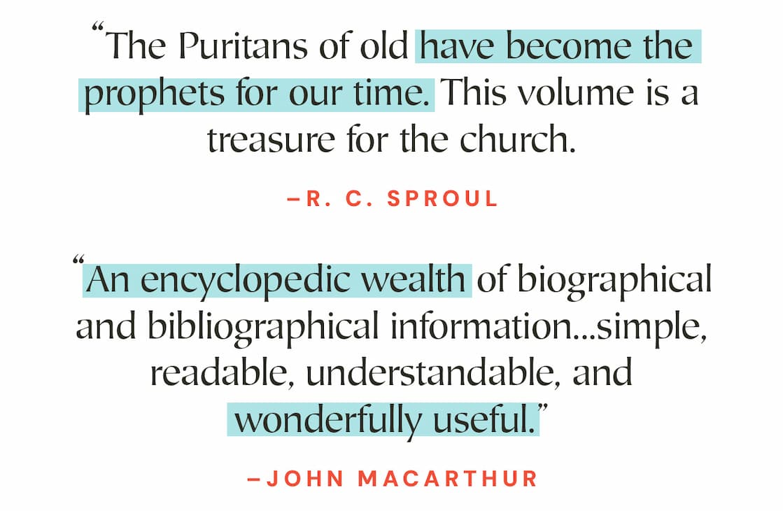 Whether you’re meeting them for the first time or returning with questions, this is the indispensable guide to the lives and works of the Puritans. If your impression of the Puritans comes from grim portraits, high collars, and joyless sermons, Meet the Puritans will surprise you in the best way. Behind those caricatures lies a warm, Christ-centered spiritual tradition shaped by people who loved Scripture, treasured grace, and sought to glorify God in every part of life. The Puritans took life seriously—because they took God seriously. Grace and guilt, love and sacrifice, heaven and hell weren’t abstractions to them; they were urgent realities. Today, when conviction of sin is dismissed as gloom, when earnest faith is pitied, and when diligent obedience is labeled as legalism, we desperately need their witness. If you hunger for depth, for holiness, for real communion with God, open these pages. Let these lives challenge you and these writings nourish you. Take the time to meet the Puritans—you’ll find in them deep truths, godly examples, and an exalted Christ.