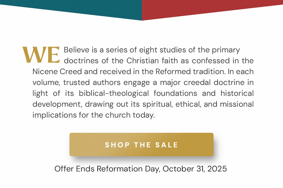We Believe is a series of eight studies of the primary doctrines of the Christian faith as confessed in the Nicene Creed and received in the Reformed tradition. The series marks the 1700th anniversary of the Council of Nicaea (ad 325) by re-affirming and advancing the Church’s confession. The title of our series is drawn from the first words of the Creed—the single Greek verb Πιστεύομεν—which introduces what has become the classic confession of the Christian Faith. Since the Church’s confession neither began at Nicaea, nor ended with its creed, We Believe examines the biblical foundations of the Church’s faith, traces its development (especially in the Reformed tradition), and applies its truths to the worship, life, and mission of the Church today. Since true theology begins in prayer and worship of the God who has revealed himself, each volume opens with a theme prayer, shaped by Scripture and the Church’s confession. Further, since even the deepest truths of the faith need to be simply expounded so they can be clearly grasped and faithfully lived, each volume closes with a series of theses, which summarize the doctrine covered in the book. We Believe provides a comprehensive and integrated biblical, theological, and missional treatment of the major doctrines of the Christian faith.