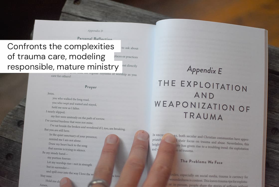 Every Sunday, men and women scarred by crises and betrayals worship among us. Our Lord not only calls us to help them but equips us to do so. Out of her careful study of Scripture and years of counseling experience, Darby Strickland has written a comprehensive resource to help counselors, church leaders, and laypeople understand the unique wounds of trauma—and then come alongside sufferers with effective, thoughtful care that shows the love of Christ. You’ll learn how to identify and name common wounds of trauma (physical anguish, shame, hypervigilance, reexperienced trauma, avoidance, faith questions) so people feel understood. use gentle discovery questions and reflection prompts to listen well, pace your care, and avoid further injuring sufferers. shape church communities that lament honestly, protect the vulnerable, and patiently encourage restoration and healing. Also includes reproducible worksheet, guide to medical referrals, and case studies.