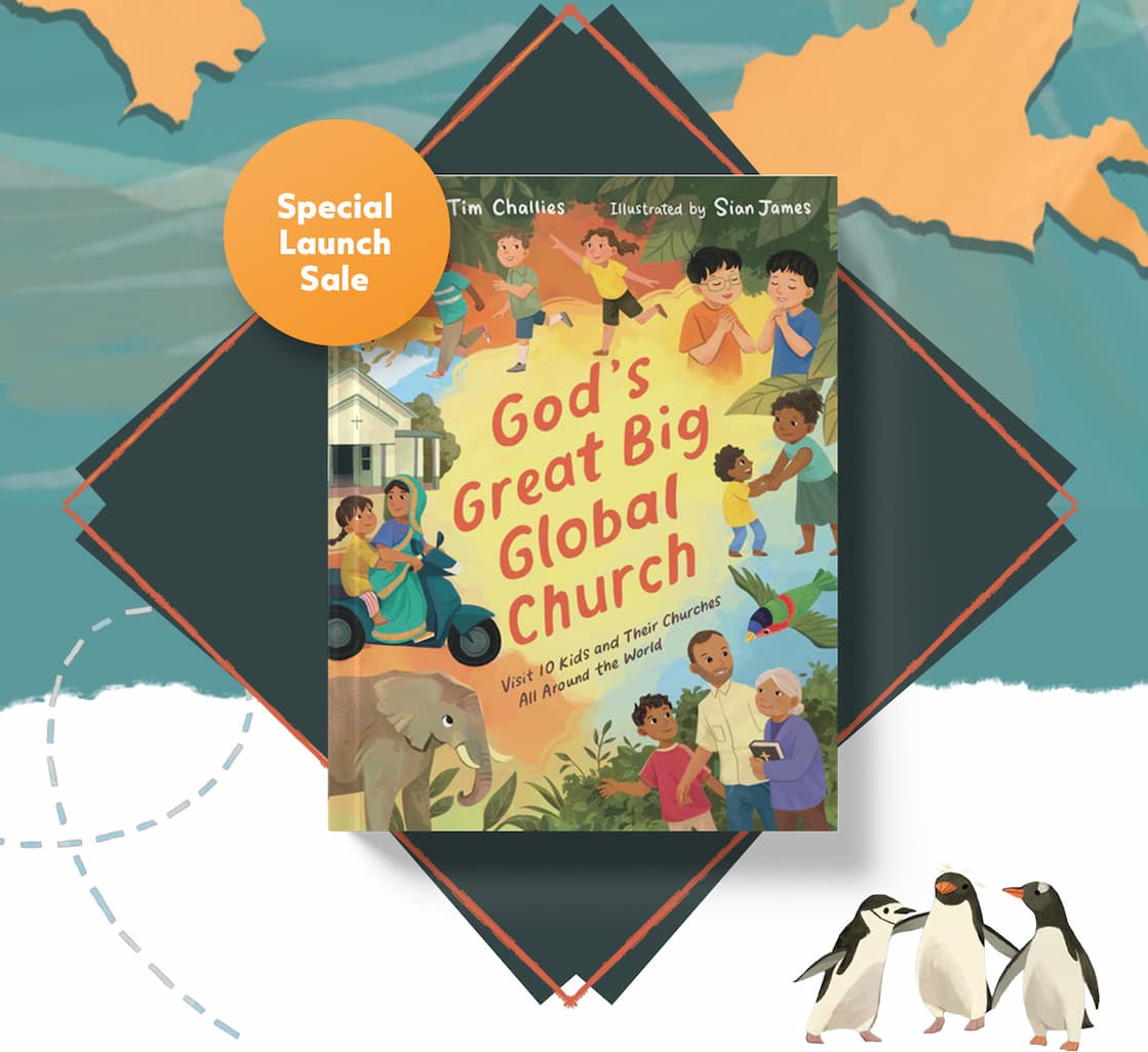 Drawing on his travels and conversations with believers around the world, Tim Challies  helps children see the breathtaking scope of Christ's church through the eyes of Christian kids from ten different countries. Along the way, they'll discover that while languages, customs, and daily life may differ, God's people everywhere gather to worship the same Savior.   Equal parts adventure, discipleship, and world exploration, this is a delightful way to cultivate a bigger vision of the church and a deeper appreciation for God's work around the world.
