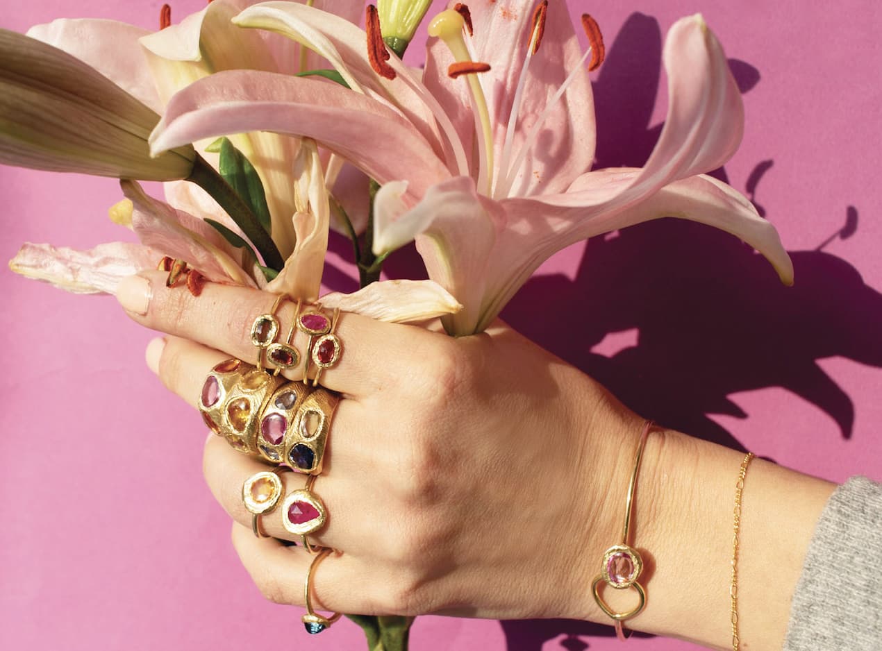 10K Gold Sweet Pea Necklace with Diamond – Page Sargisson