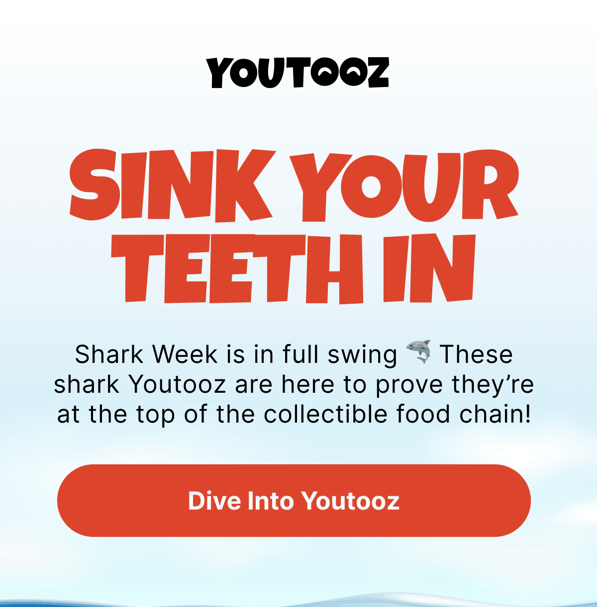 Sink Your Teeth In | Shark Week is in full swing 🦈 These shark Youtooz are here to prove they’re at the top of the collectible food chain! Dive Into Youtooz