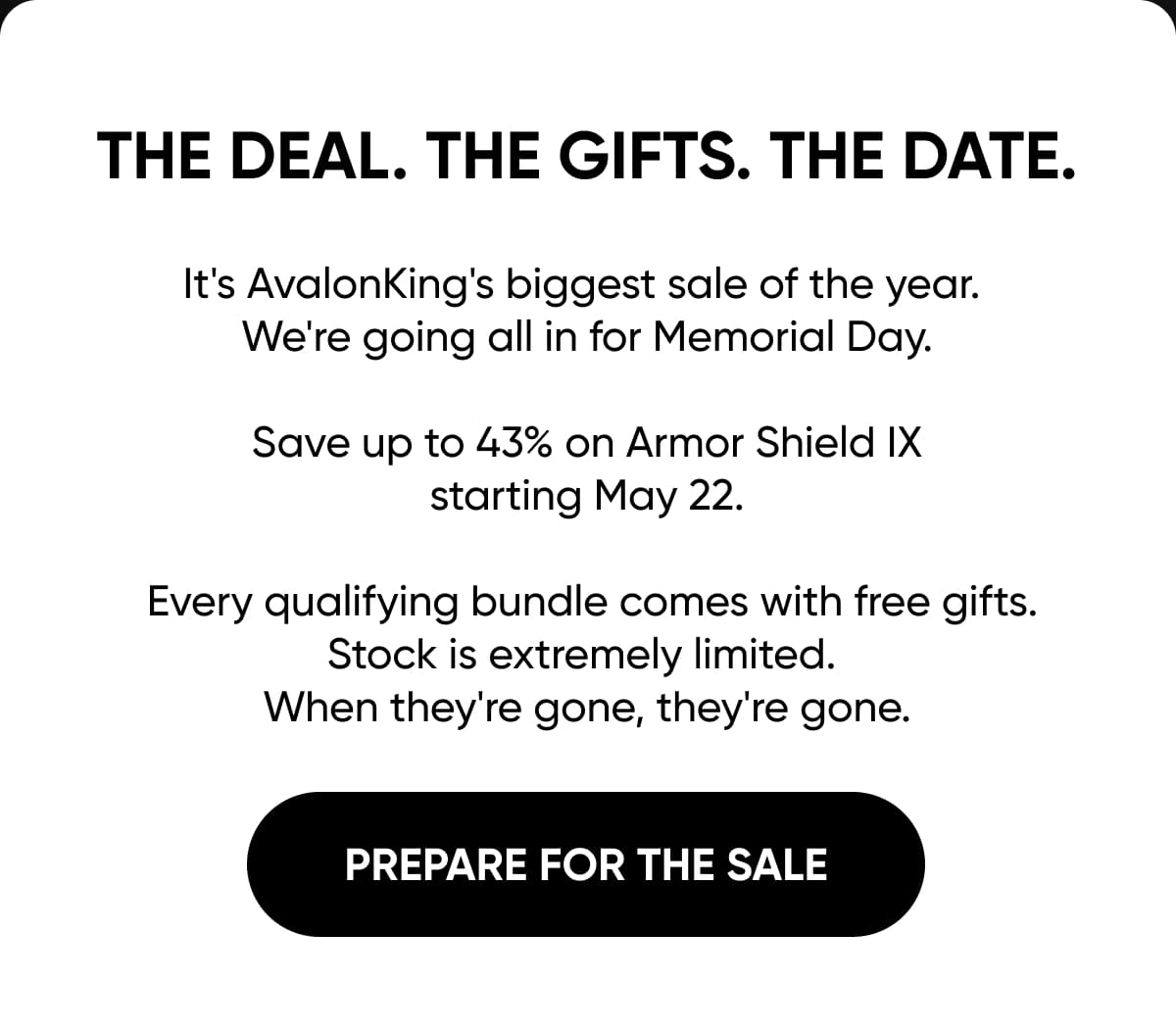 The deal. The gifts. The date.