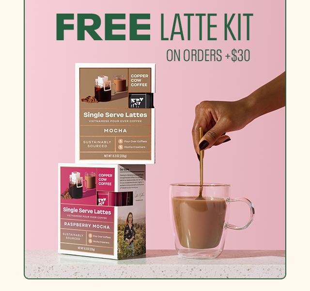 5 free lattes on us! Copper Cow Coffee