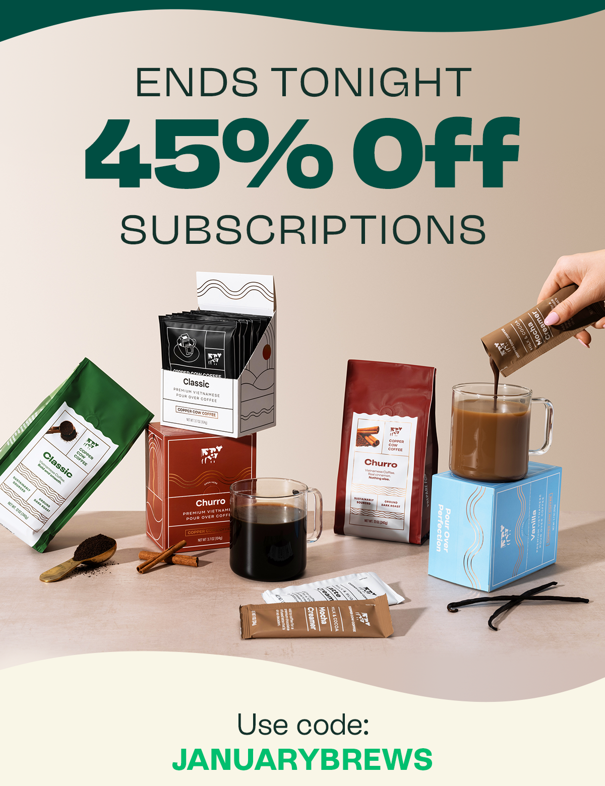 Ends tonight: 45% off subscriptions