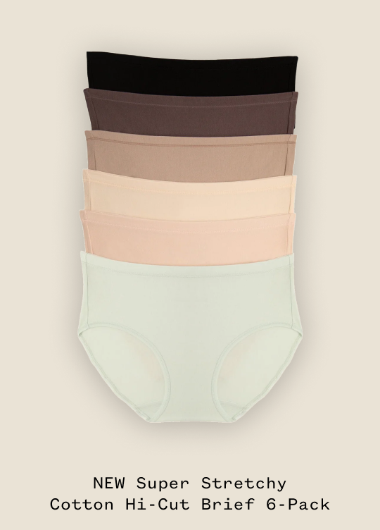 Super Stretchy Cotton Hipster 6-Pack