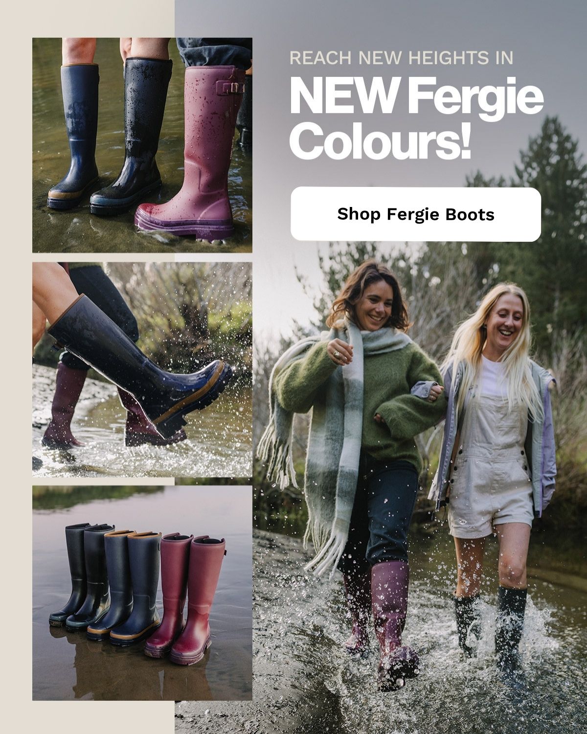 Reach new heights in NEW Fergie colours!