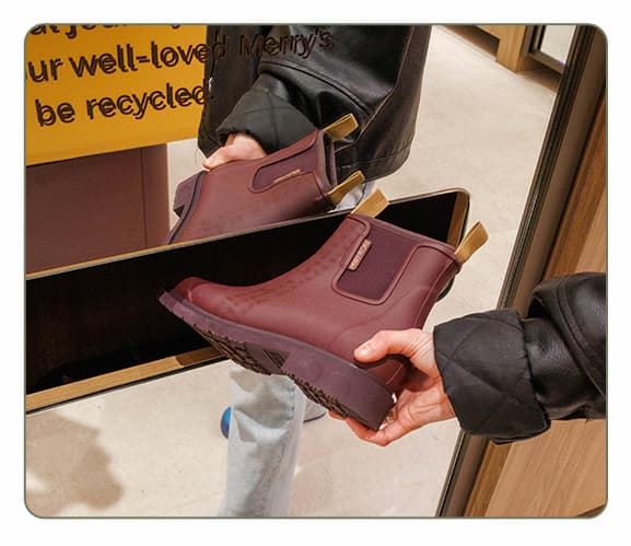 Recycle your boots to our retail store