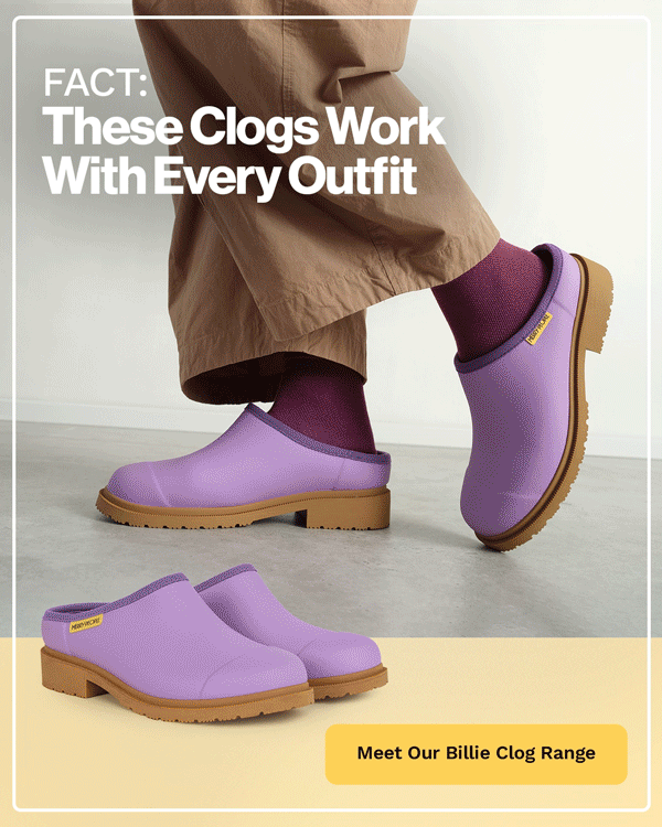 FACT: These Clogs Work With Every Outfit! Meet our Billie Clog range > 
