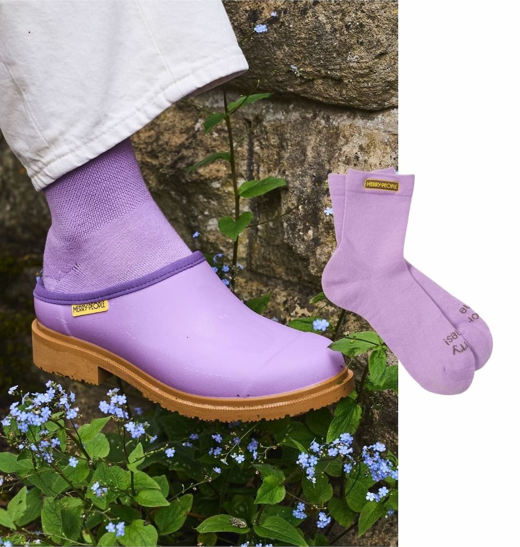 Dusty Lilac Billie Clogs & Dusty Lilac Quarter Socks
