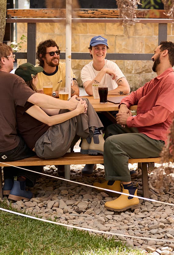 Sarah and friends wearing Oberon Boots