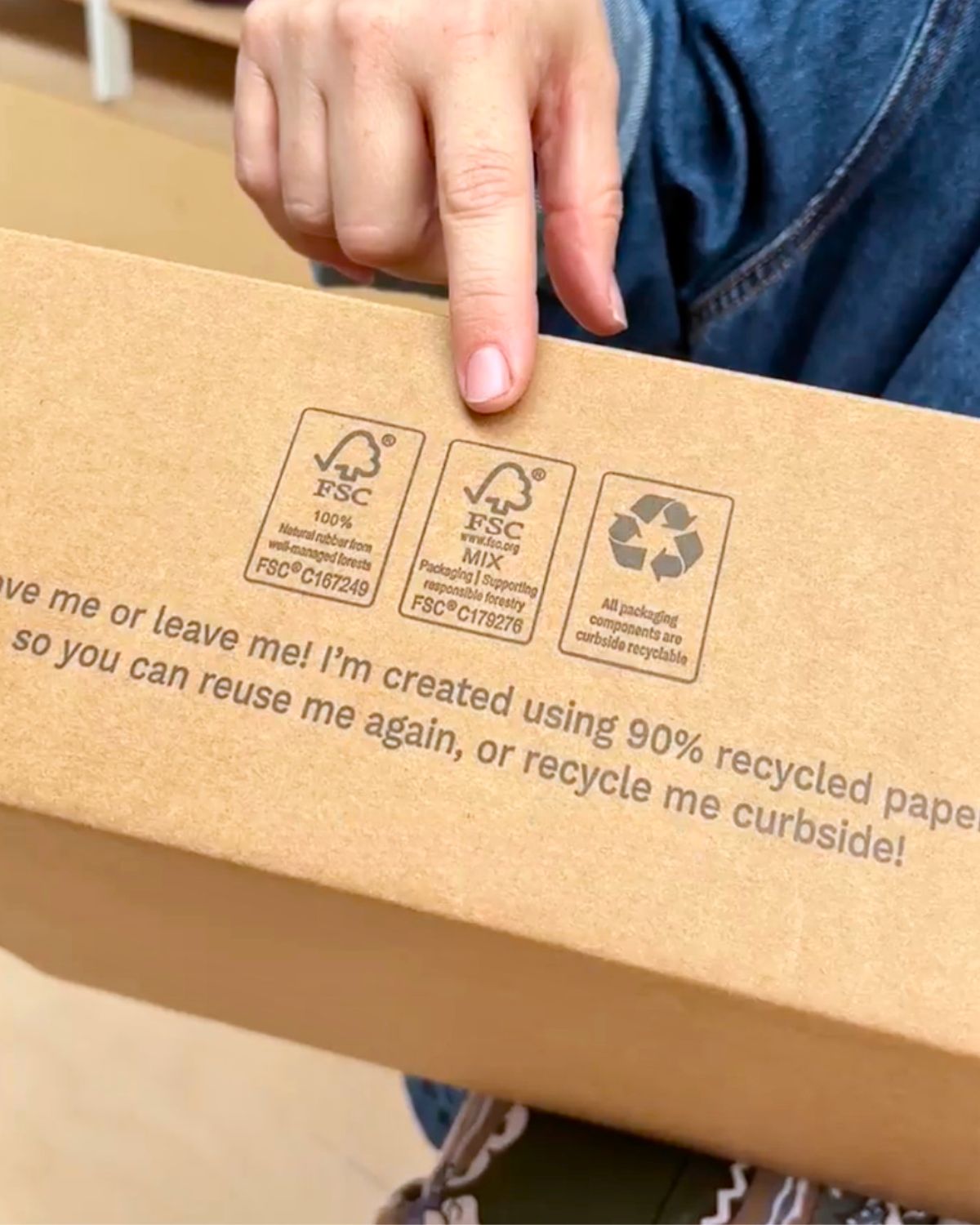 FSC labels on our packaging