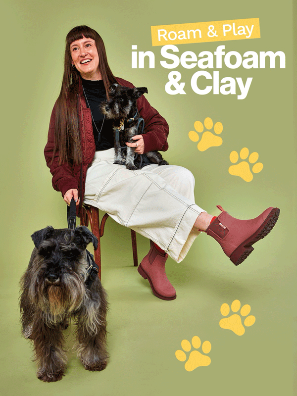 Roam and play in Seafoam and Clay!