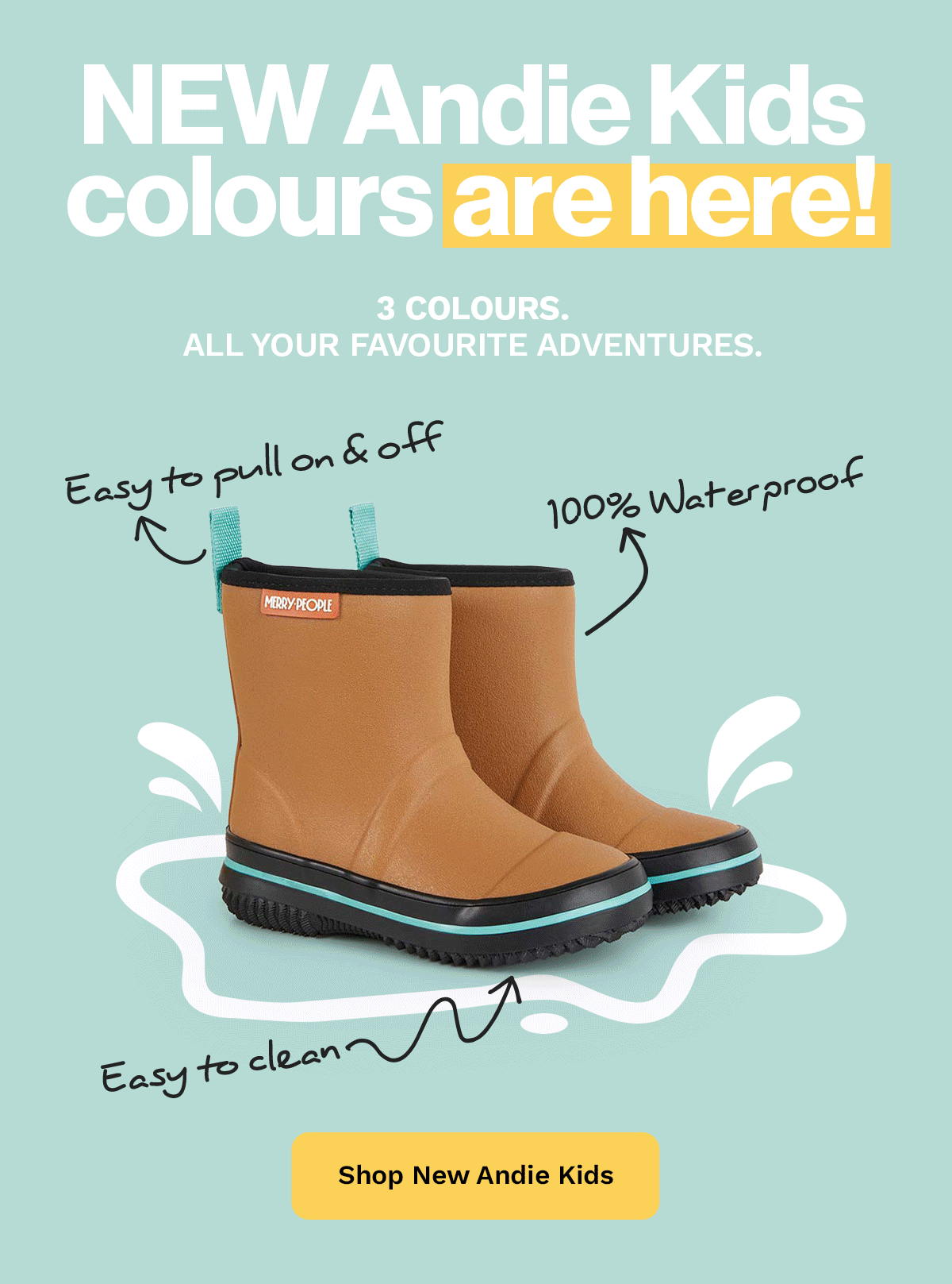 3 new Andie Kids Boot colours are here!