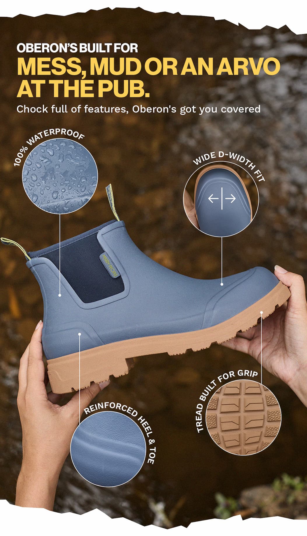 Oberon's build for: mess, mud, or an arvo at the pub.