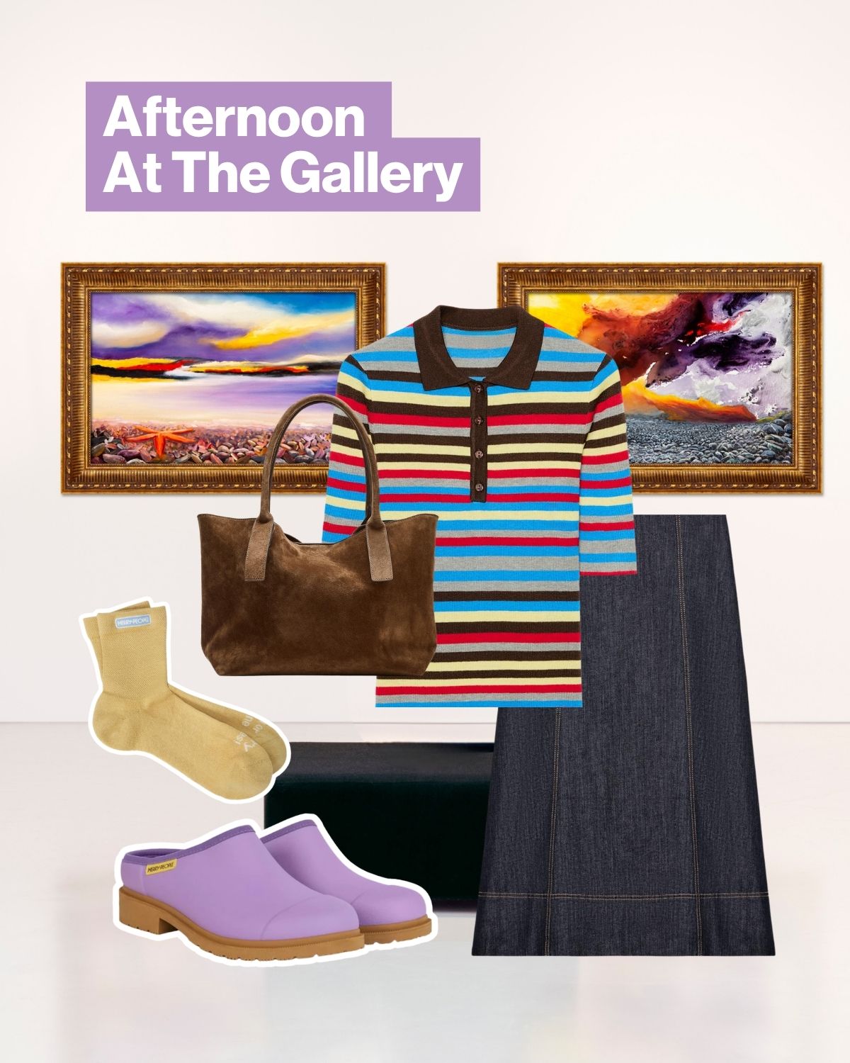 Afternoon At The Gallery - Dusty Lilac Billie Clog